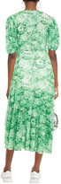 Thumbnail for your product : Ganni Floral-print Mesh Midi Wrap Dress