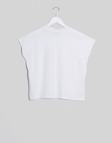 Thumbnail for your product : Noisy May Petite hello slogan high neck t-shirt in white