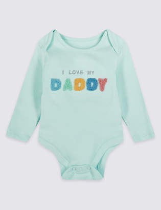 Marks and Spencer Pure Cotton I Love My Daddy Bodysuit
