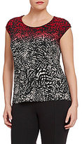Thumbnail for your product : Calvin Klein Ombre Animal-Print Top