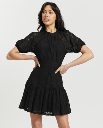 Atmos & Here Atmos&Here - Women's Black Mini Dresses - Emilia Lace Mini Dress - Size 8 at The Iconic