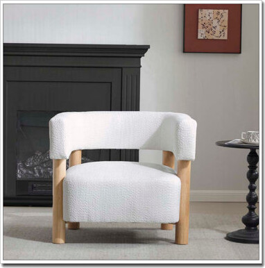 Latitude Run Boucle Upholstered Accent Arm Chair