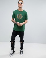 Thumbnail for your product : Pretty Green Paisley Logo T-Shirt in Dark Green