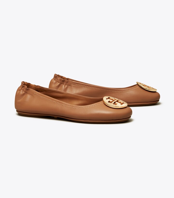 tory burch minnie travel ballet flat spark gold