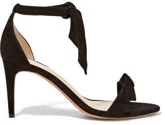 Alexandre Birman Patty Bow-embellished Suede Sandals - Black