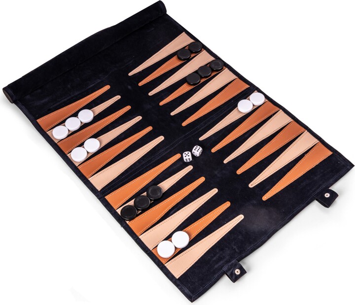 Roll-Up Suede Backgammon Set