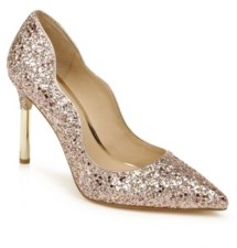 glitter heels rose gold