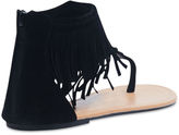 Thumbnail for your product : Wet Seal Fringe Cuff T-Strap Sandals