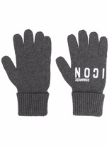 Thumbnail for your product : DSQUARED2 Logo-Embroidered Knitted Gloves
