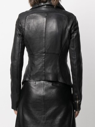 Masnada Zipped Leather Jacket