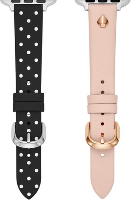 Kate Spade leather Apple Watch® Blush & Dot 2-pack band set - ShopStyle