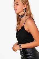 Thumbnail for your product : boohoo Womens Jodie Lace Choker and Trim Cami