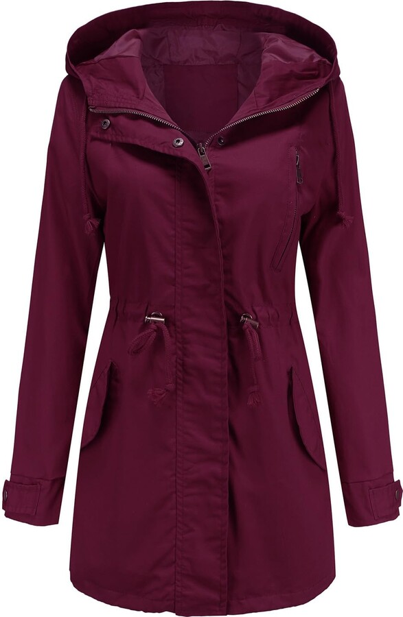 FunAloe Womens Rain Jacket With Hood Rain Jackets For Women Waterproof Womens Windbreaker