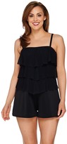 Thumbnail for your product : Fit 4 U Bandeau V-Tiered Mesh Romper Swimsuit