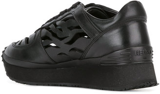 Kenzo tiger stripes cut out sneakers