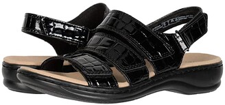 clarks black patent shoes