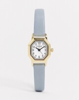 Thumbnail for your product : Limit faux leather watch in blue with octagonal dial
