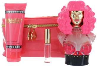 NICKI MINAJ MINAJESTY by Nicki Minaj Gift Set for WOMEN: EAU DE PARFUM SPRAY 3.4 OZ & BODY LOTION 3.4 OZ & EAU DE PARFUM ROLLERBALL .17 OZ MINI & TRAIN CASE