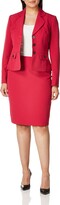 Thumbnail for your product : Le Suit Women's 3 Button Notch Collar Stretch Crepe Fit & Flare Skirt Suit with Pockets Set