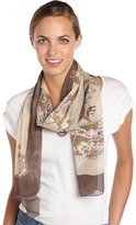 Thumbnail for your product : Gucci brown floral printed silk scarf