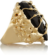 Thumbnail for your product : Rosantica Baronessa gold-dipped onyx ring