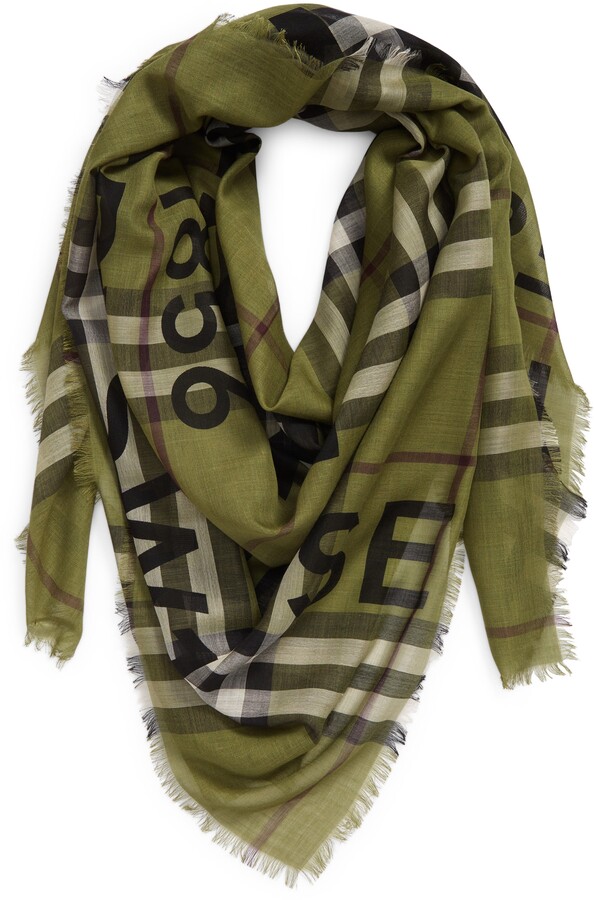 Burberry Wool Blend Scarf | Shop the world's largest collection of 