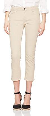 Fat Face Women's Garment Dye Straight Jeans, (Beige Sandstone), (Size:12)