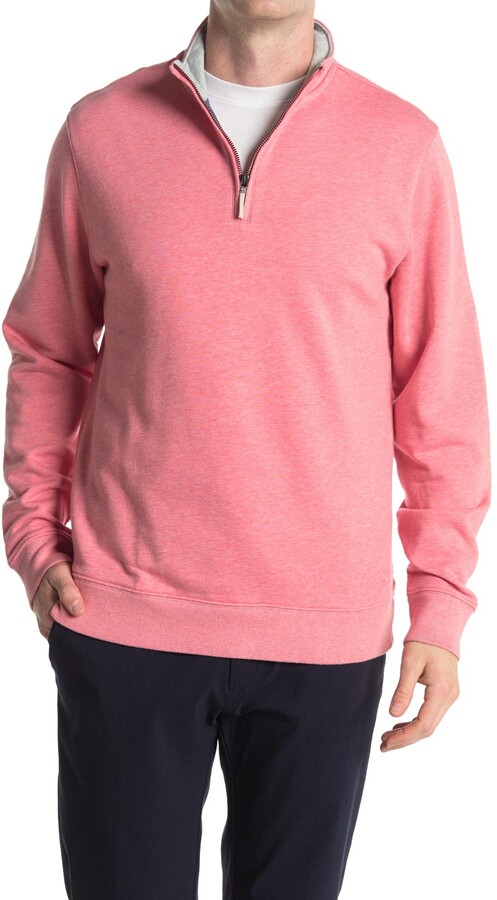 mens pink quarter zip