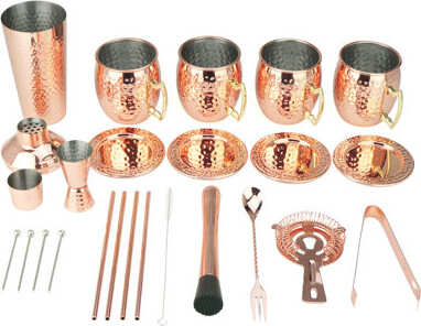 PG 25-Piece Stainless Steel (18/8) Assorted Glassware Set