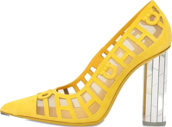 Ferragamo 105mm Leather Heeled Pumps