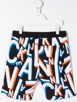 Thumbnail for your product : Calvin Klein Kids TEEN graphic print jersey shorts