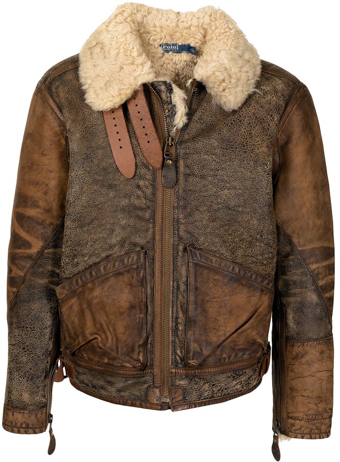 Polo Ralph Lauren Shearling-Lined Bomber Jacket - ShopStyle