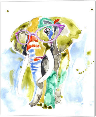 Smarty-Pants Elephant By Jennifer Goldberger Canvas Art