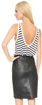 Thumbnail for your product : Alexander Wang T by Stripe Rayon Linen Tank