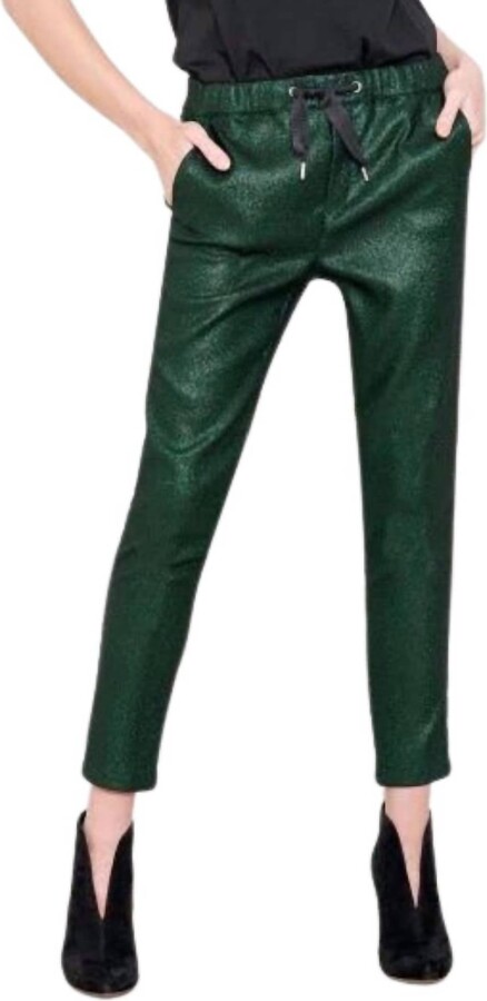 Reiko Women Faustine Trouser In Shiny Green