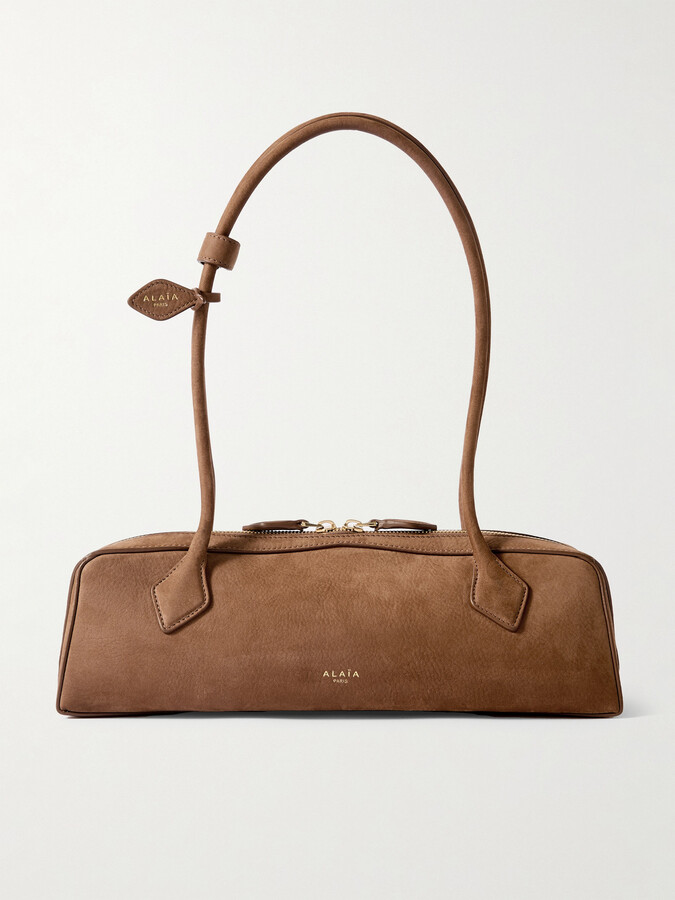 Alaia Le Teckel Medium Nubuck Shoulder Bag - Brown