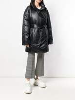 Thumbnail for your product : Norma Kamali belted padded coat