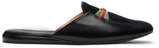 Gucci Black Suede GG Supersofty Slip-On Loafers