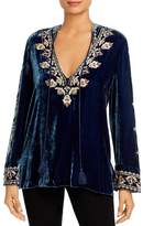 Thumbnail for your product : Johnny Was Emi Velvet Embroidered Hooded Tunic