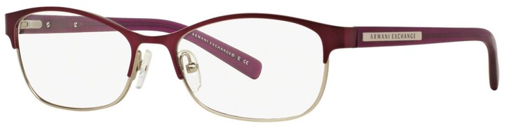 Alpha A Armani Exchange AX1010 Women's Oval Eyeglasses - Matte Red