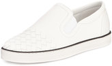 Thumbnail for your product : Bottega Veneta Intrecciato-Toe Slip-On Sneaker, Bianco