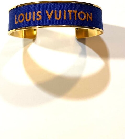 Louis Vuitton Lucite Inlay Logo Bangle - Vintage Lux