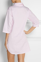 Thumbnail for your product : Bodas Verbier striped cotton nightdress