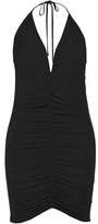 Thumbnail for your product : boohoo Plus Halterneck Ruched Bodycon Dress