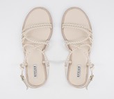 Thumbnail for your product : Office Scala Plaited Buckle Flat Sandals Off White Leather