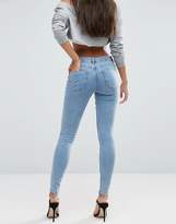 Thumbnail for your product : ASOS Design Lisbon Midrise Skinny Jeans In Darwin Wash