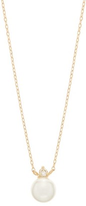Mizuki Diamond, Pearl & 14kt Gold Pendant Necklace - Pearl