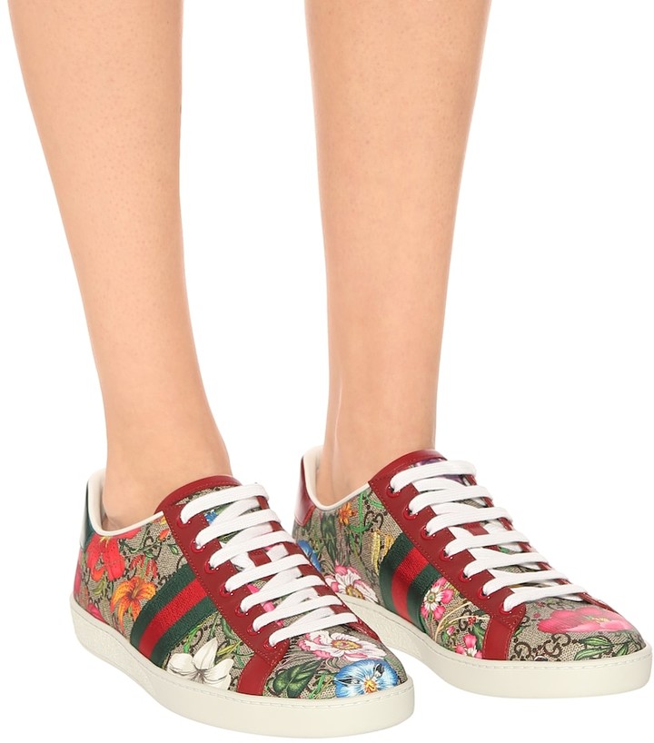 Gucci ace gg flora sneakers Clearance