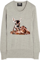 Thumbnail for your product : Markus Lupfer Deer sequined merino wool sweater