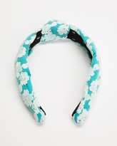 Thumbnail for your product : Lele Sadoughi Women's Green Hair Accessories - Floral Lace Knotted Headband - Size One Size at The Iconic